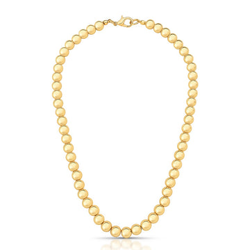 Colar esferas lisas com banho de ouro 18k