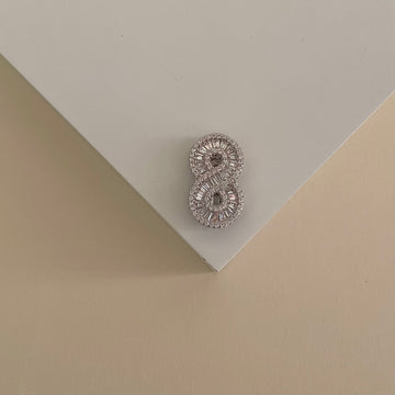 Pingente infinito em ródio branco para pulseira esteira