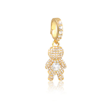 Pingente MENINO cristal com banho de ouro 18k