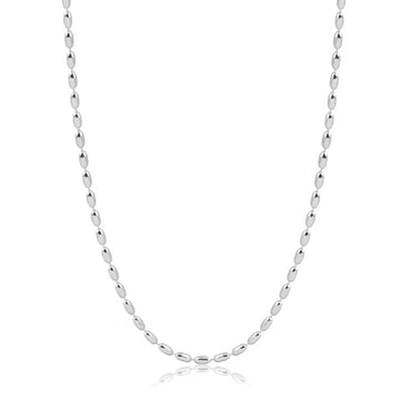 Colar choker gominhos em ródio branco