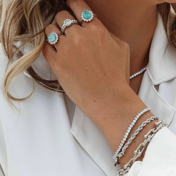 Pulseira cordão baiano com banho de ródio branco