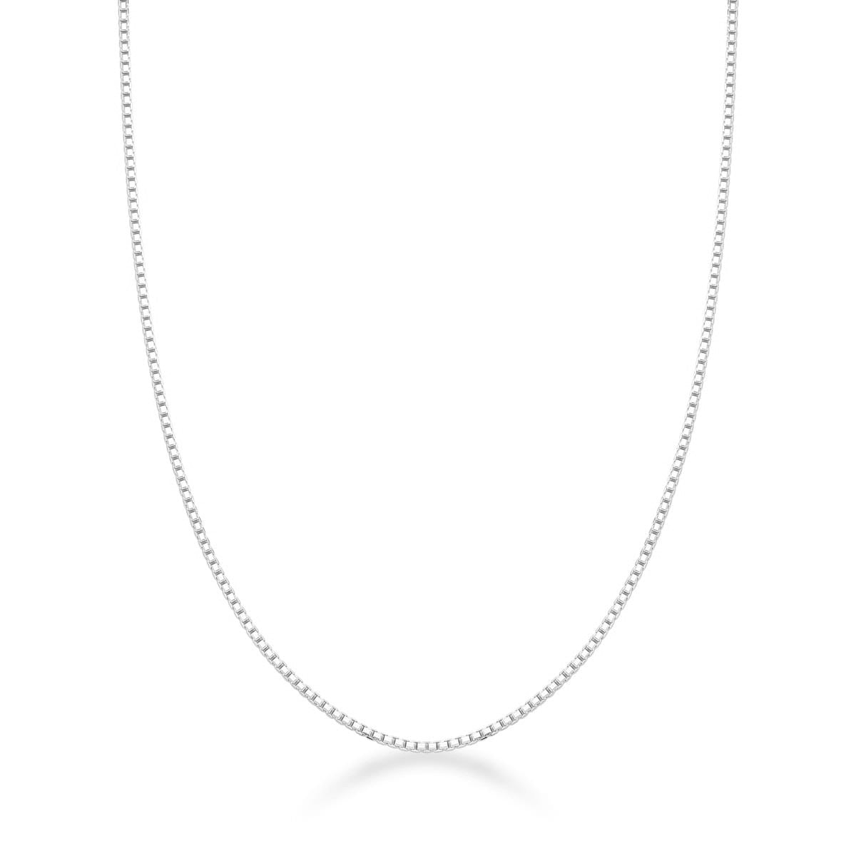 Colar veneziana com banho de rodio branco 45cm