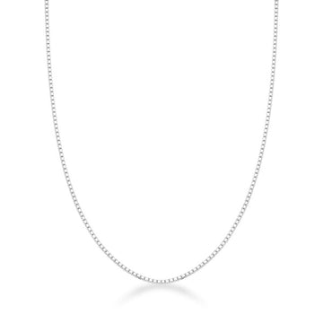 Colar veneziana com banho de rodio branco 45cm