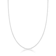 Colar veneziana com banho de rodio branco 45cm