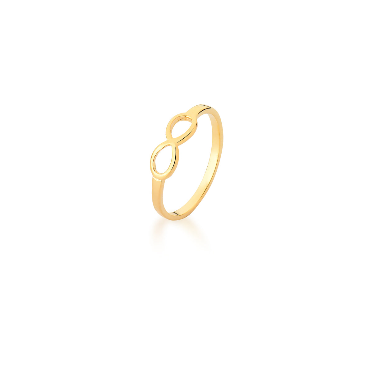 Anel falange infinito com banho de ouro 18k