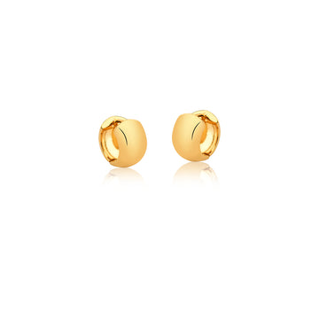 Brinco dourado argola lisa larga M