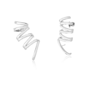 Brinco Ear cuff Maxi Silvia ródio branco