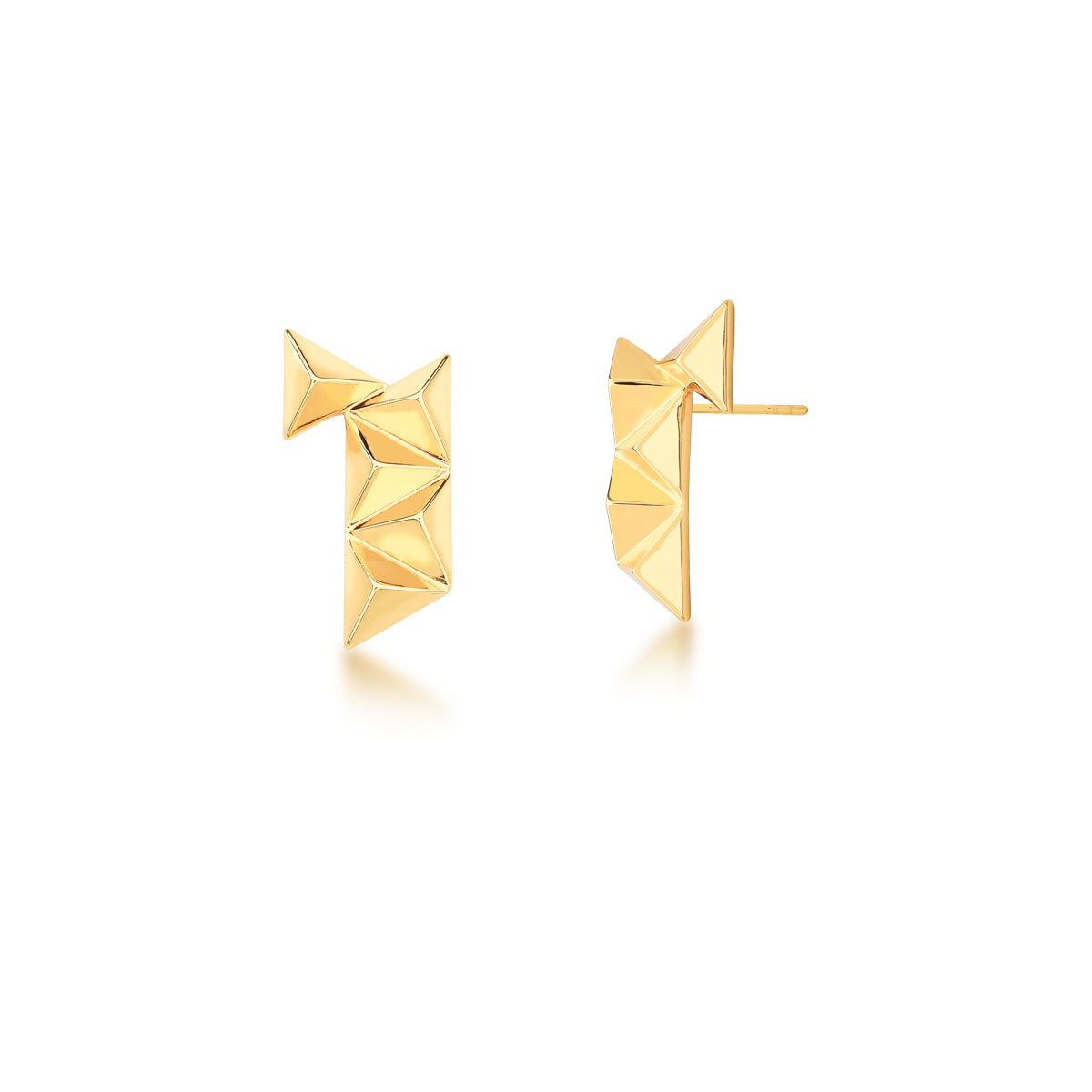 Brinco ear cuff spike dourado