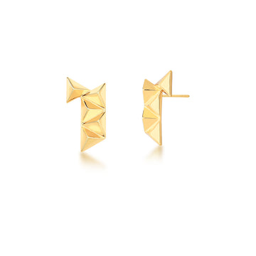 Brinco ear cuff spike dourado