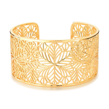 Pulseira bracelete Flowers dourado