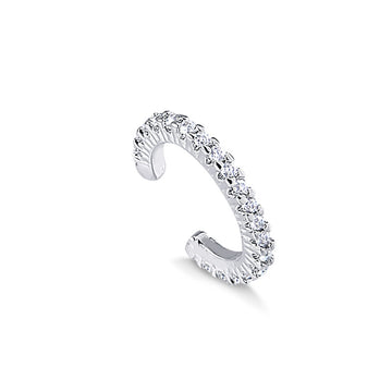 Piercing cravado fino bolinha cristal ródio branco