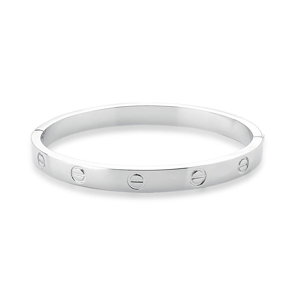 Pulseira ródio branco bracelete inspired